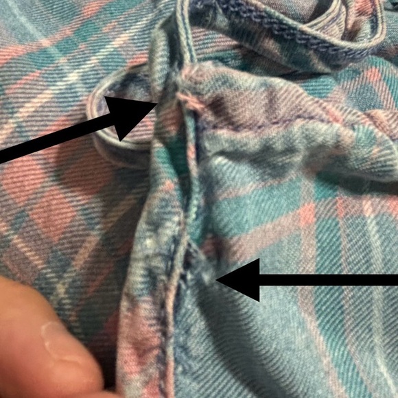 Billy T Strappy Maxi Dress in Hamp Plaid Small Sharkbite Raw Hem Lyocell *Flaw* - Picture 12 of 13